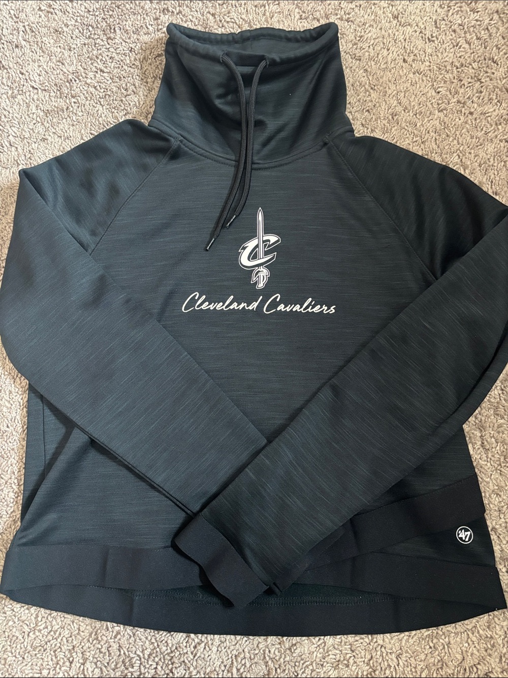 Women's Black Cleveland Cavs Pullover Hoodie Sweater
